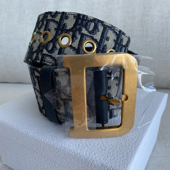 Brand New Christian Dior Belt Christian Dior 34mm D Buckle Leather Belt Sz 90/36  main image 4